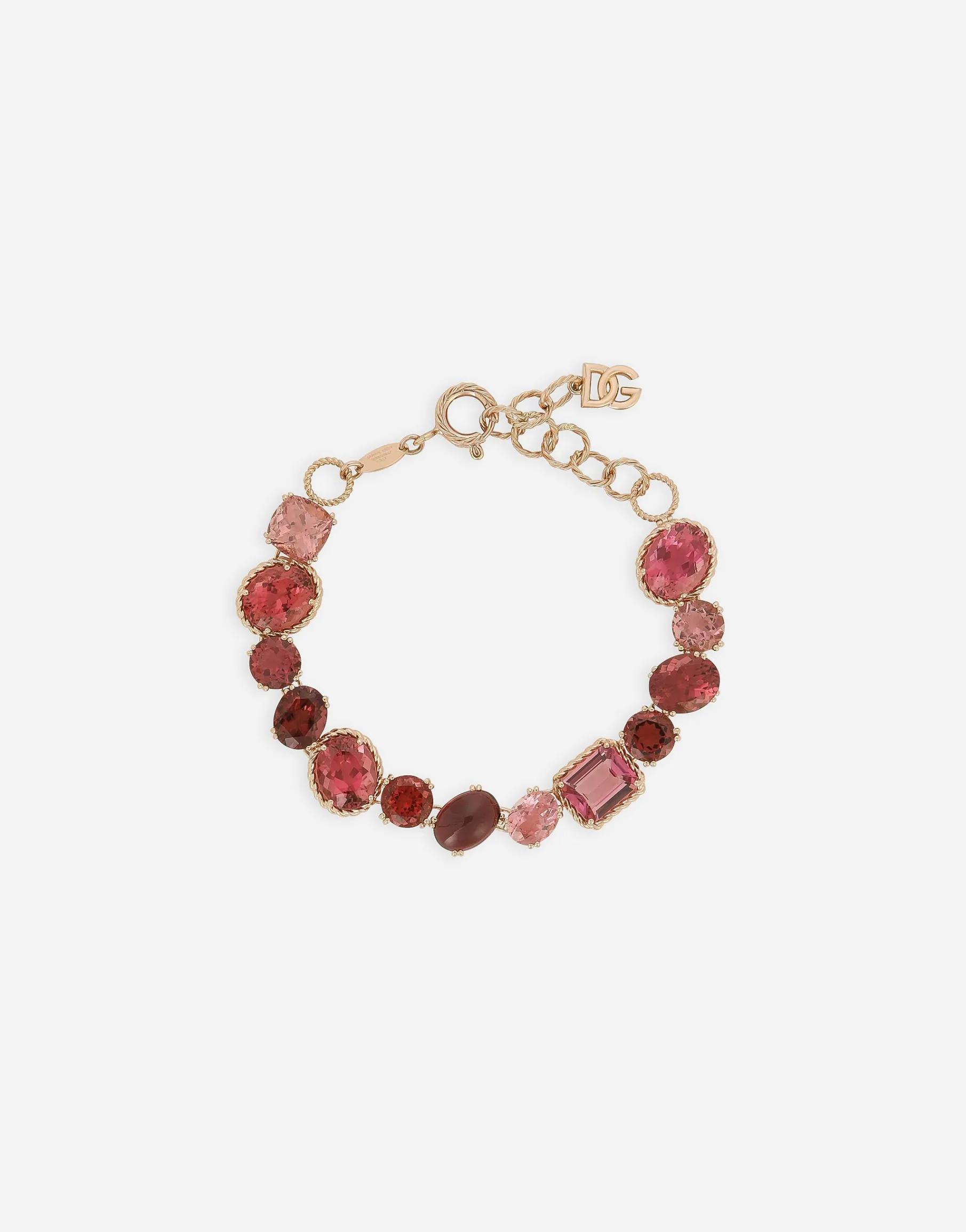 Anna bracelet in red gold 18kt with toumalines
