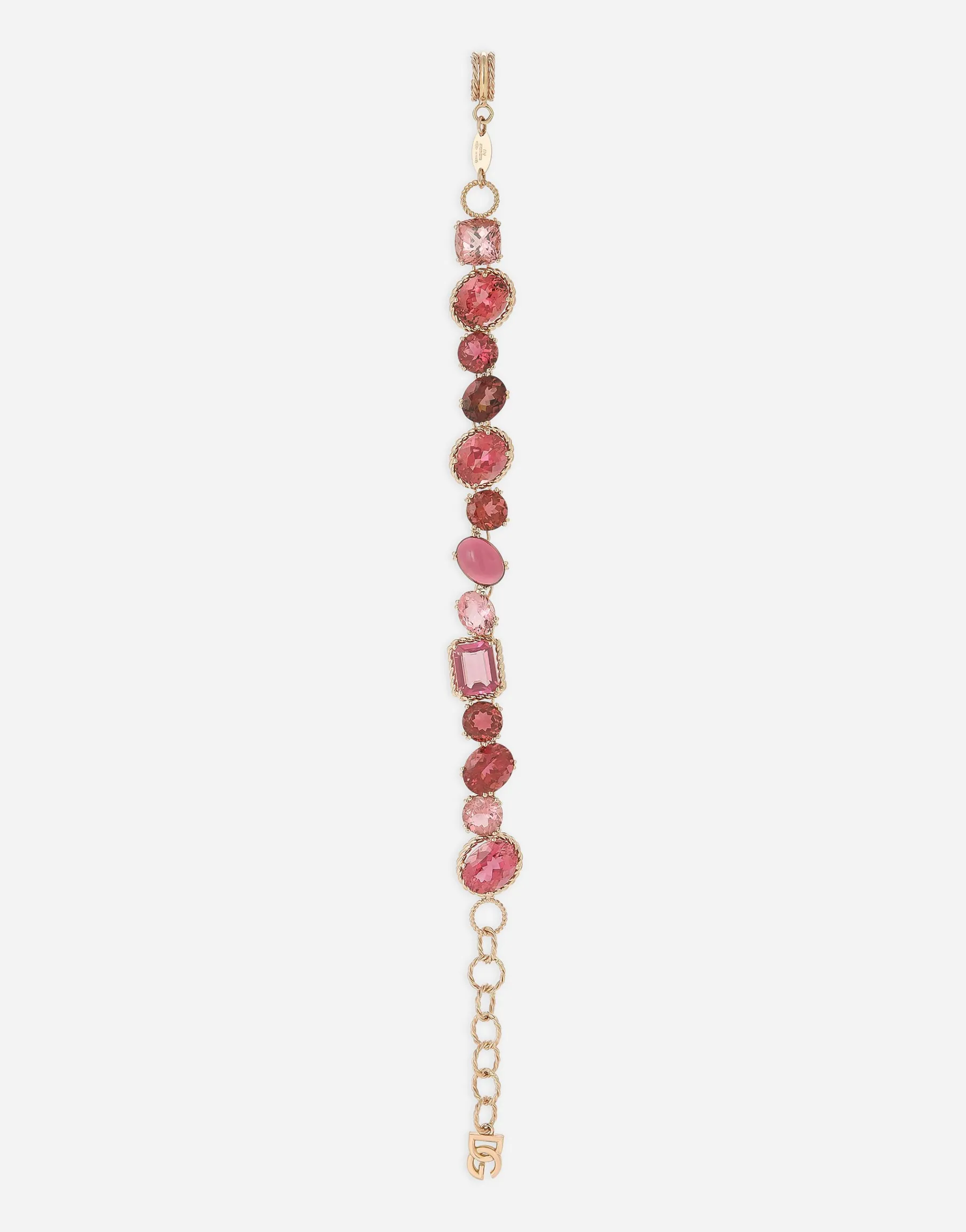Anna bracelet in red gold 18kt with toumalines