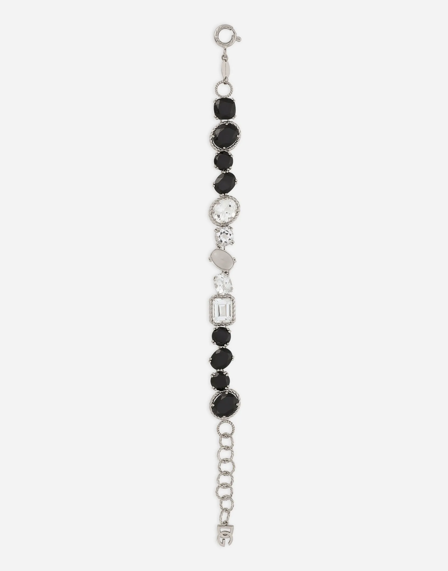 Anna bracelet in white gold 18kt with spinel and topazes