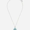 Anna charm in white gold 18kt with light blue topazes