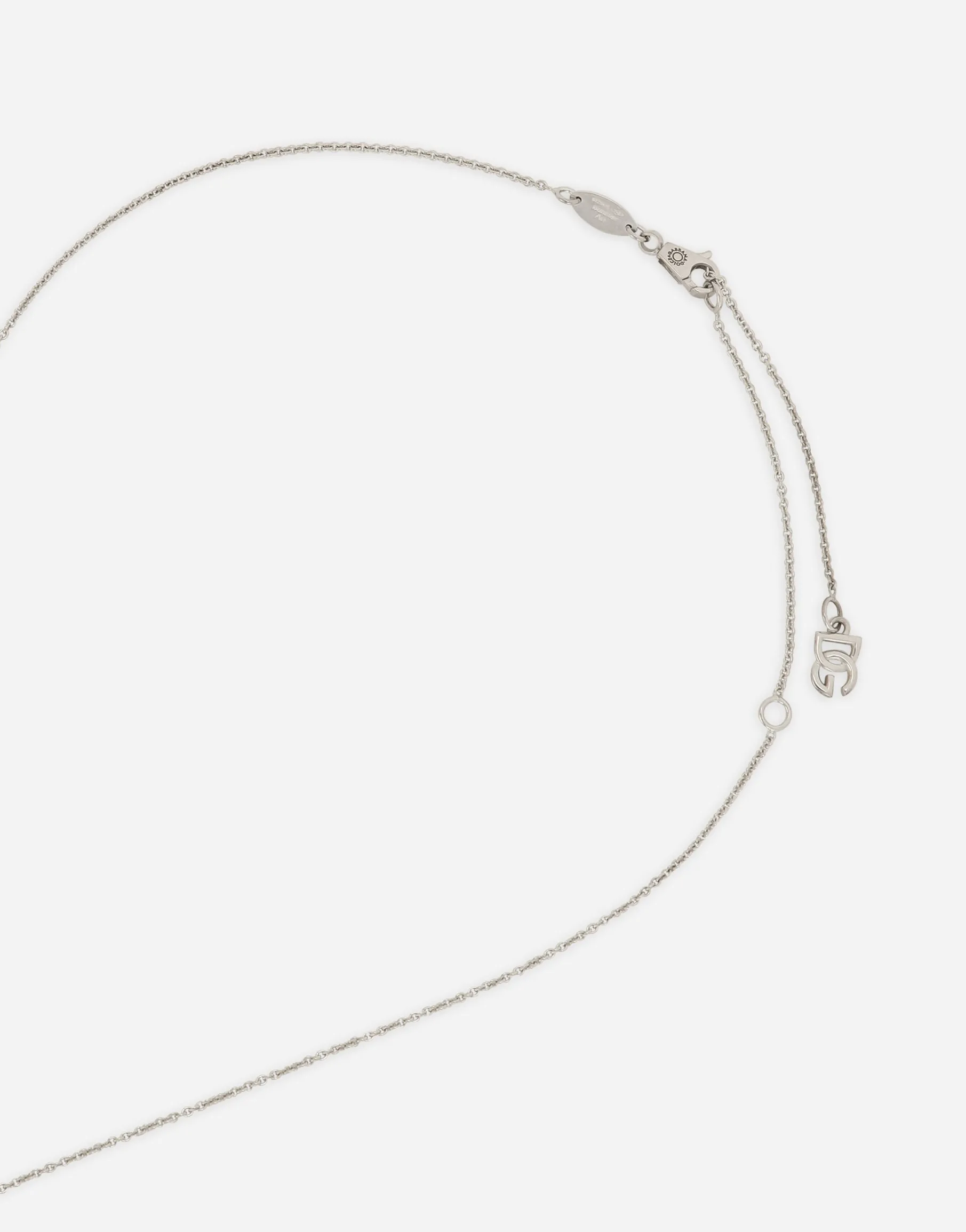 Anna charm in white gold 18kt with light blue topazes