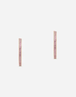 Anna earrings in red gold 18kt with pink sapphires