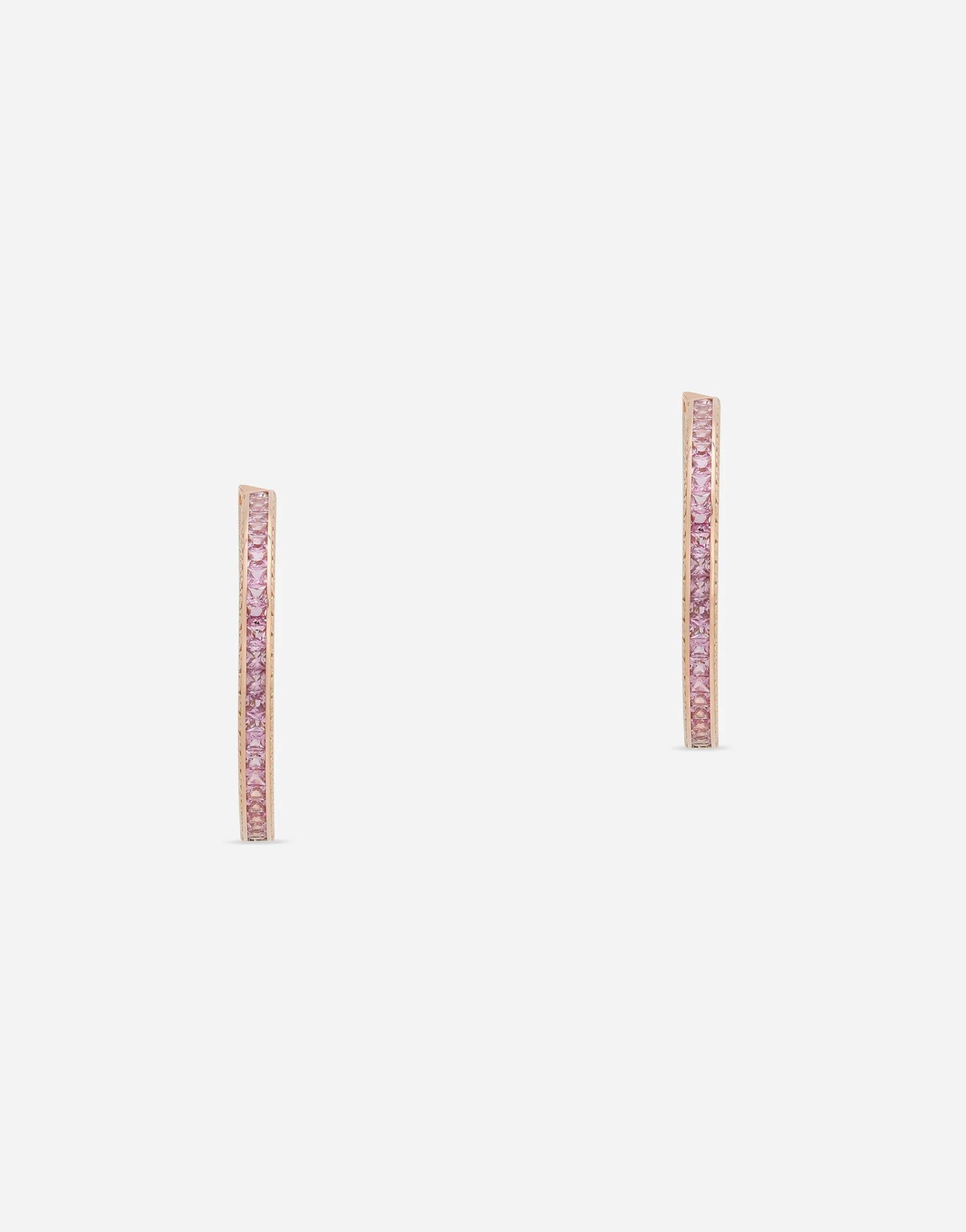 Anna earrings in red gold 18kt with pink sapphires