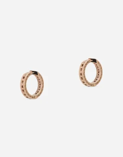 Anna earrings in red gold 18kt with pink sapphires