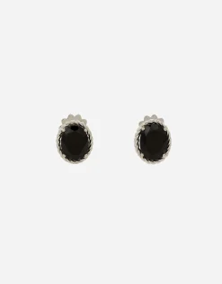 Anna earrings in white gold 18Kt and black spinels