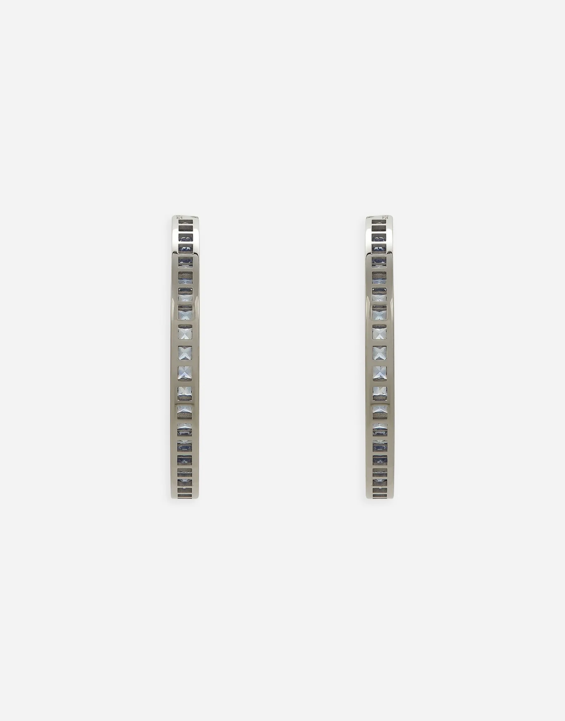 Anna earrings in white gold 18kt with blue sapphires