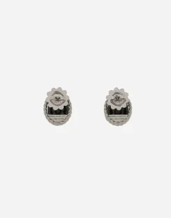 Anna earrings in white gold 18Kt and black spinels