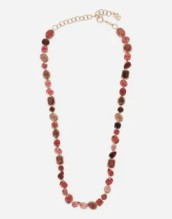 Anna necklace in red gold 18kt with toumalines