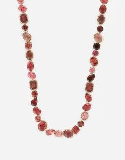 Anna necklace in red gold 18kt with toumalines