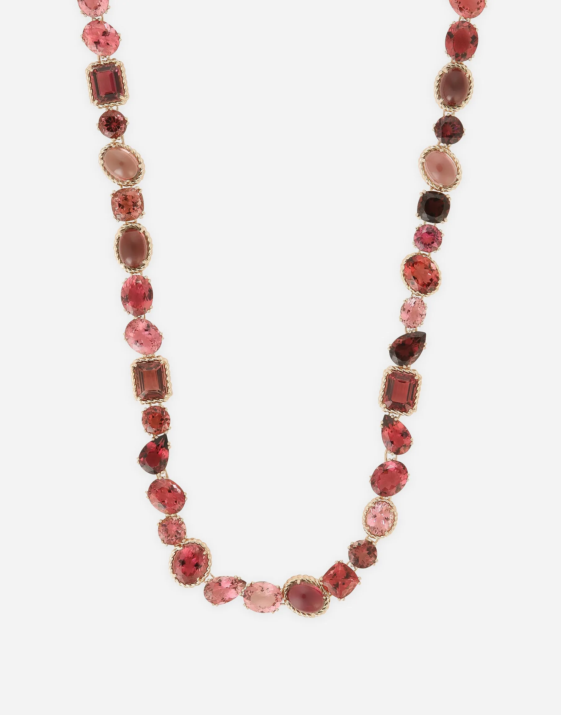 Anna necklace in red gold 18kt with toumalines