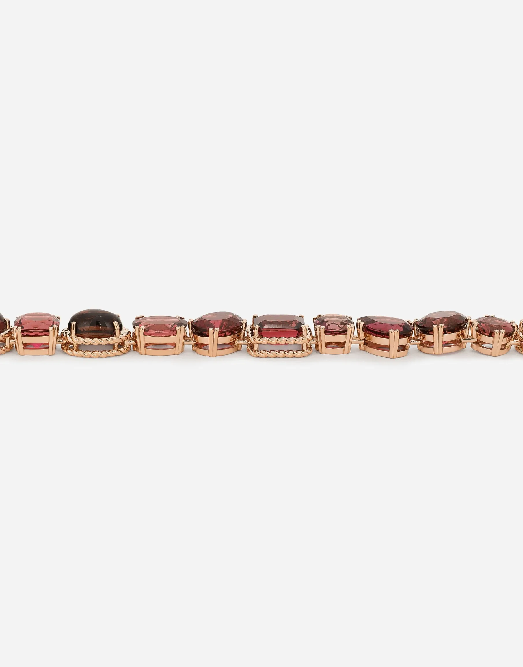 Anna necklace in red gold 18kt with toumalines