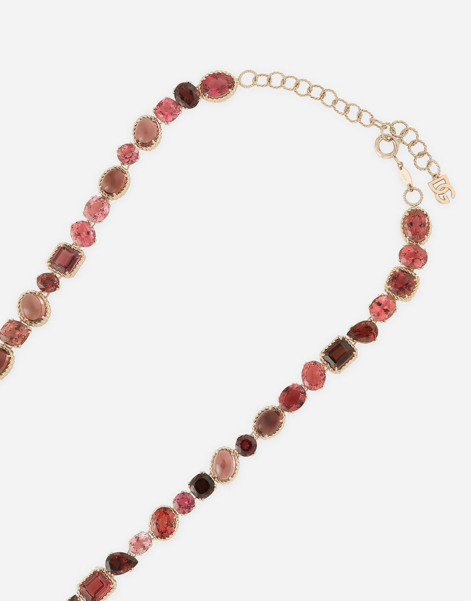 Anna necklace in red gold 18kt with toumalines