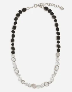 Anna necklace in white gold 18kt with spinels and topazes