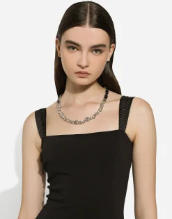 Anna necklace in white gold 18kt with spinels and topazes