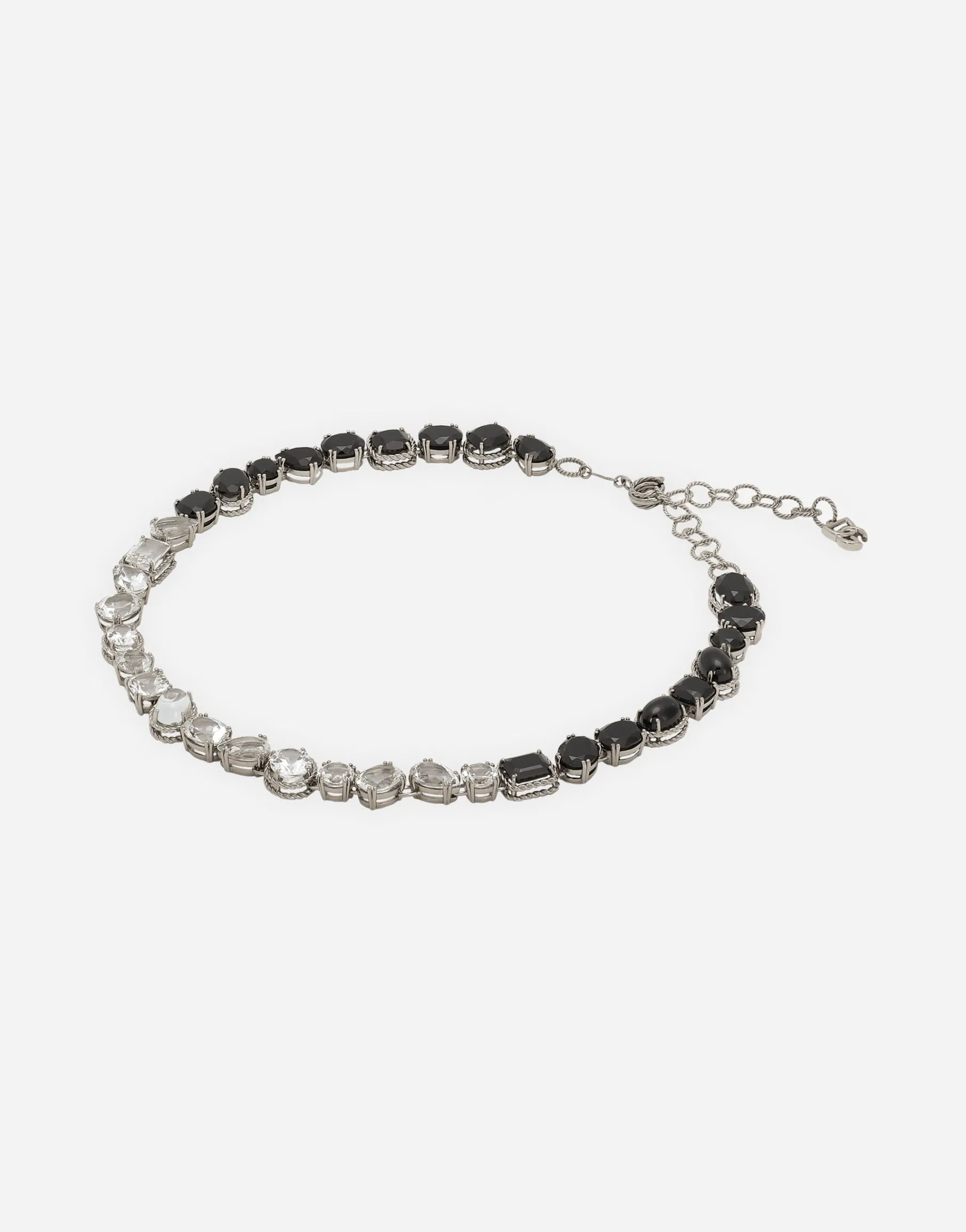 Anna necklace in white gold 18kt with spinels and topazes