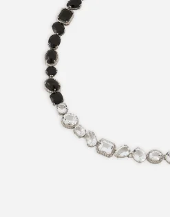 Anna necklace in white gold 18kt with spinels and topazes