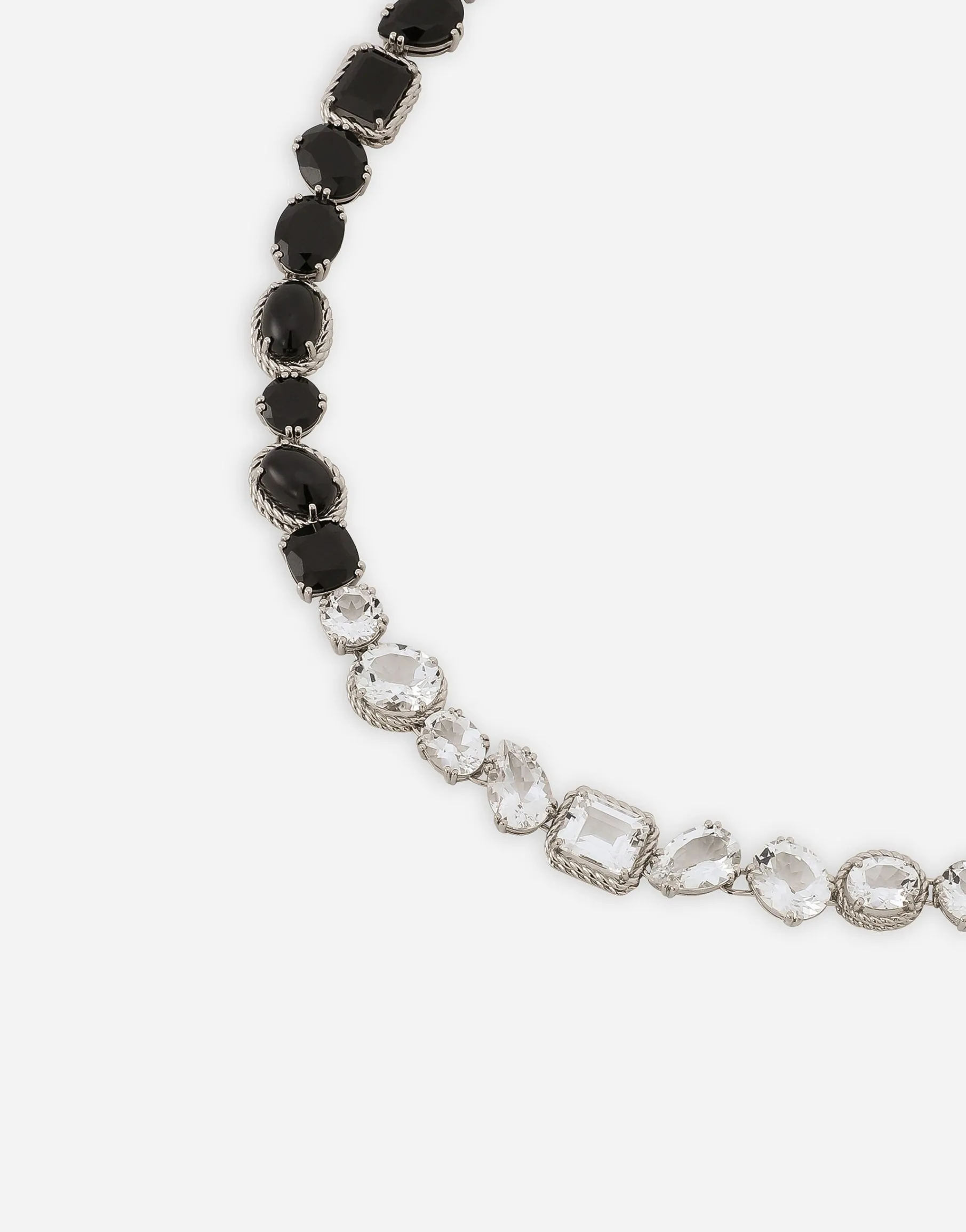 Anna necklace in white gold 18kt with spinels and topazes