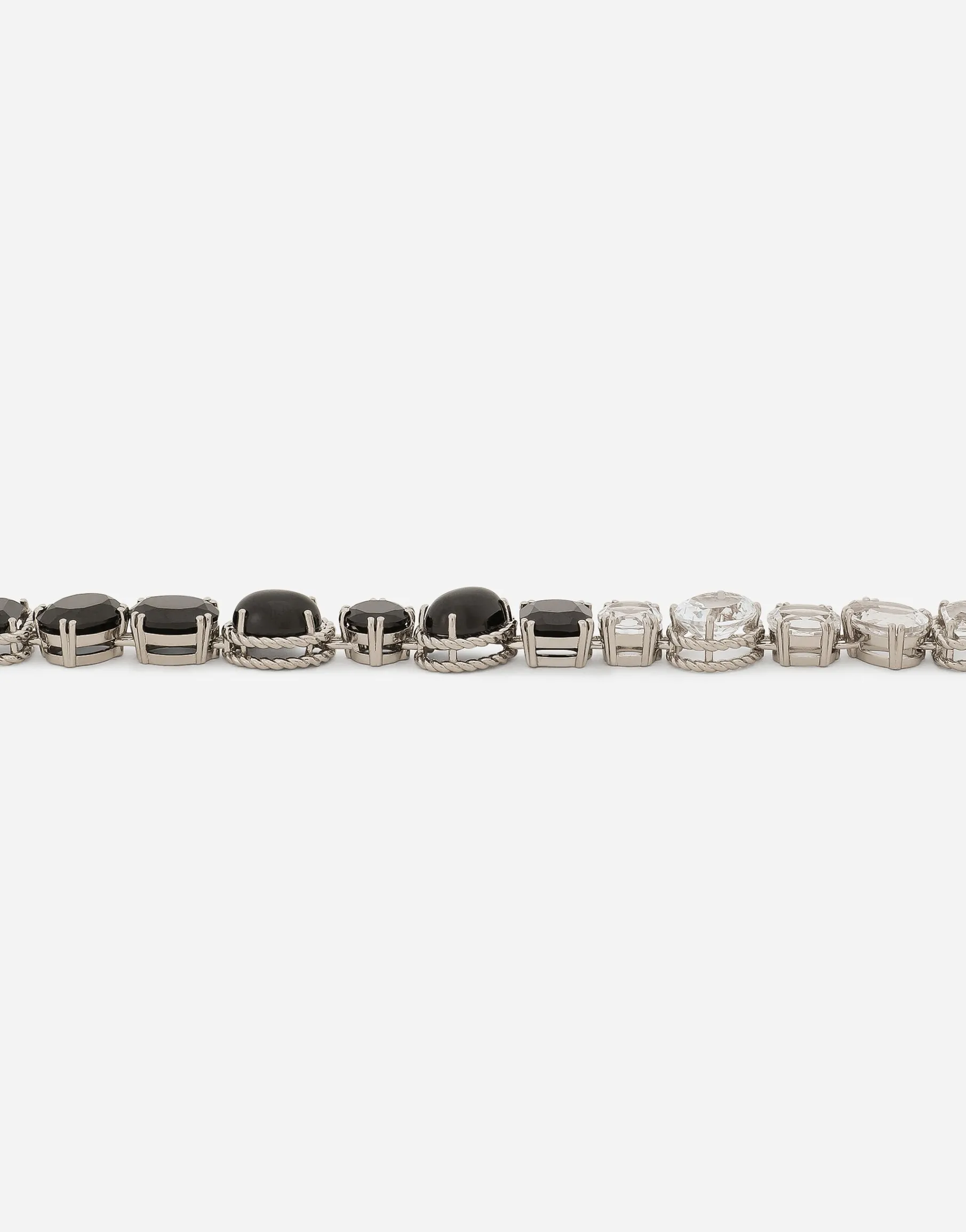 Anna necklace in white gold 18kt with spinels and topazes