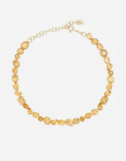 Anna necklace in yellow gold 18kt with citrines