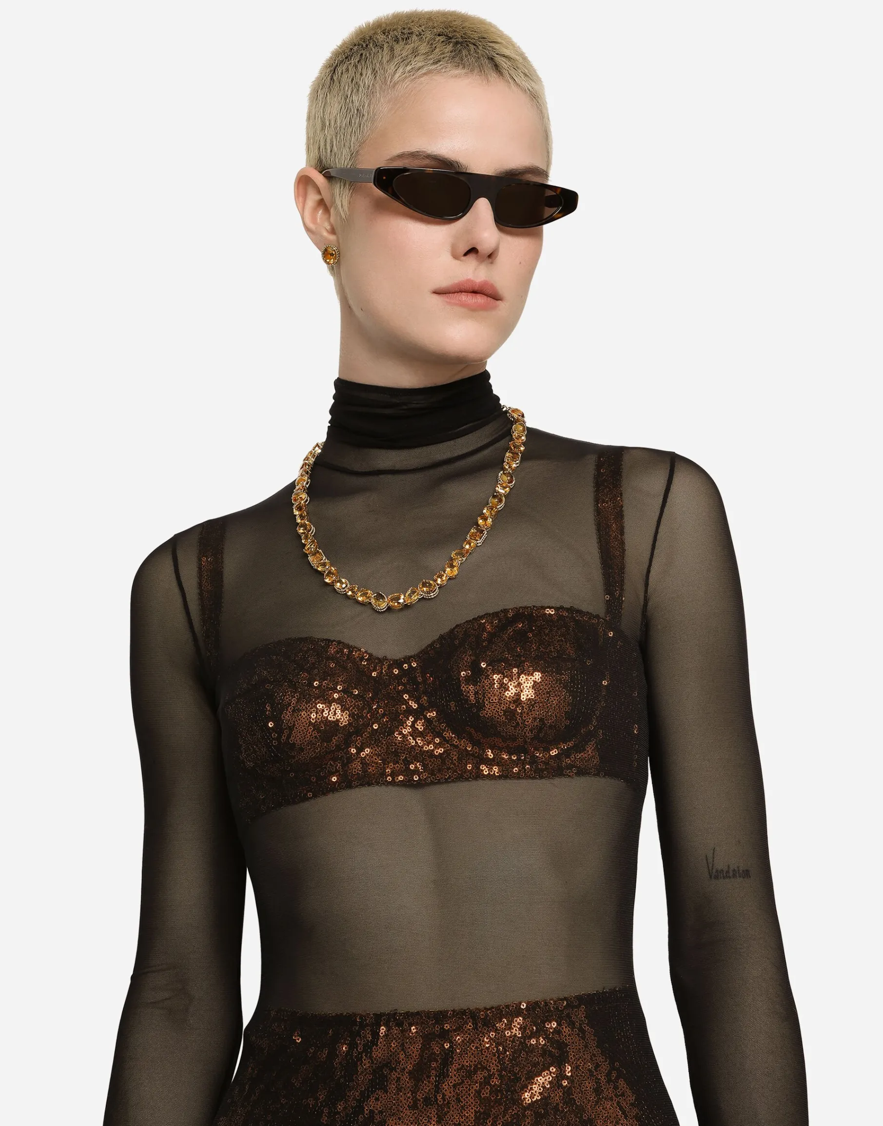 Anna necklace in yellow gold 18kt with citrines