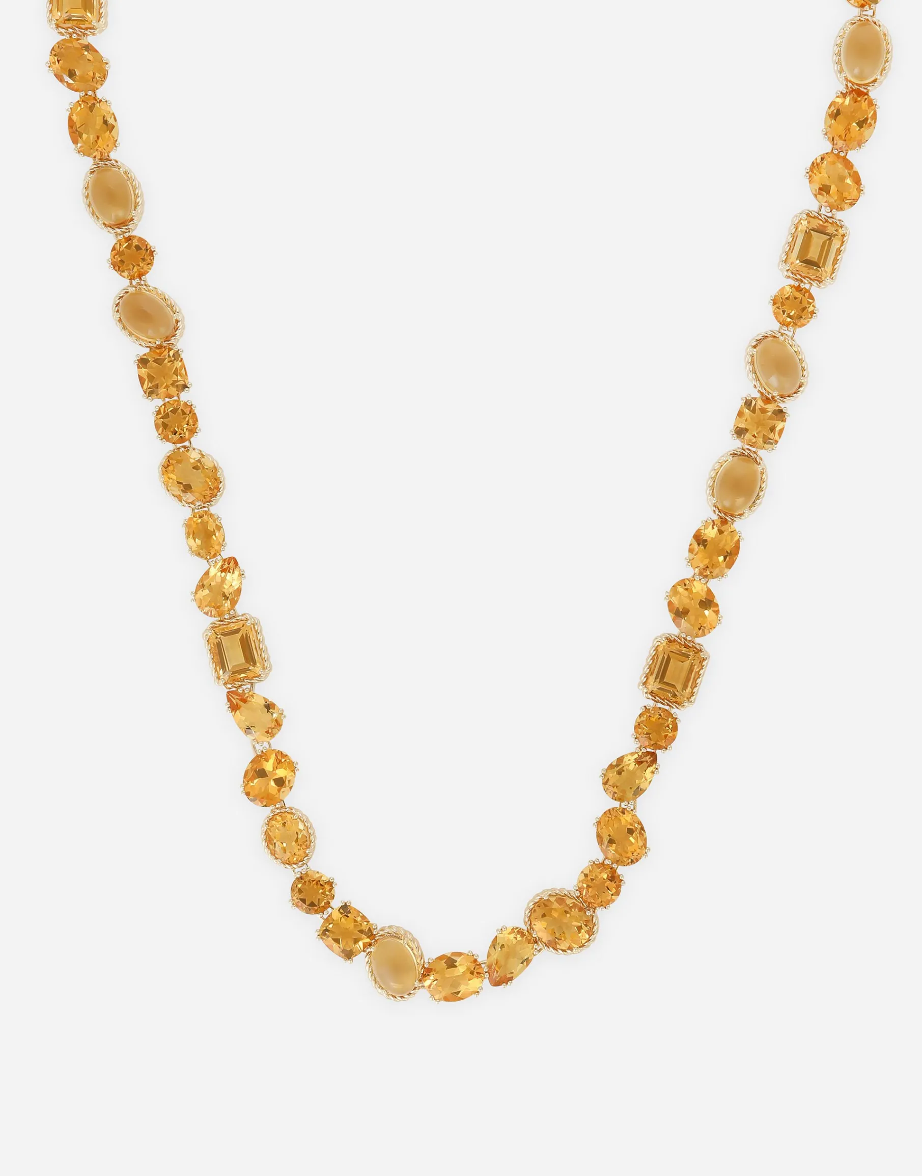 Anna necklace in yellow gold 18kt with citrines