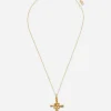 Anna pendant in yellow gold 18kt with citrine quartzes