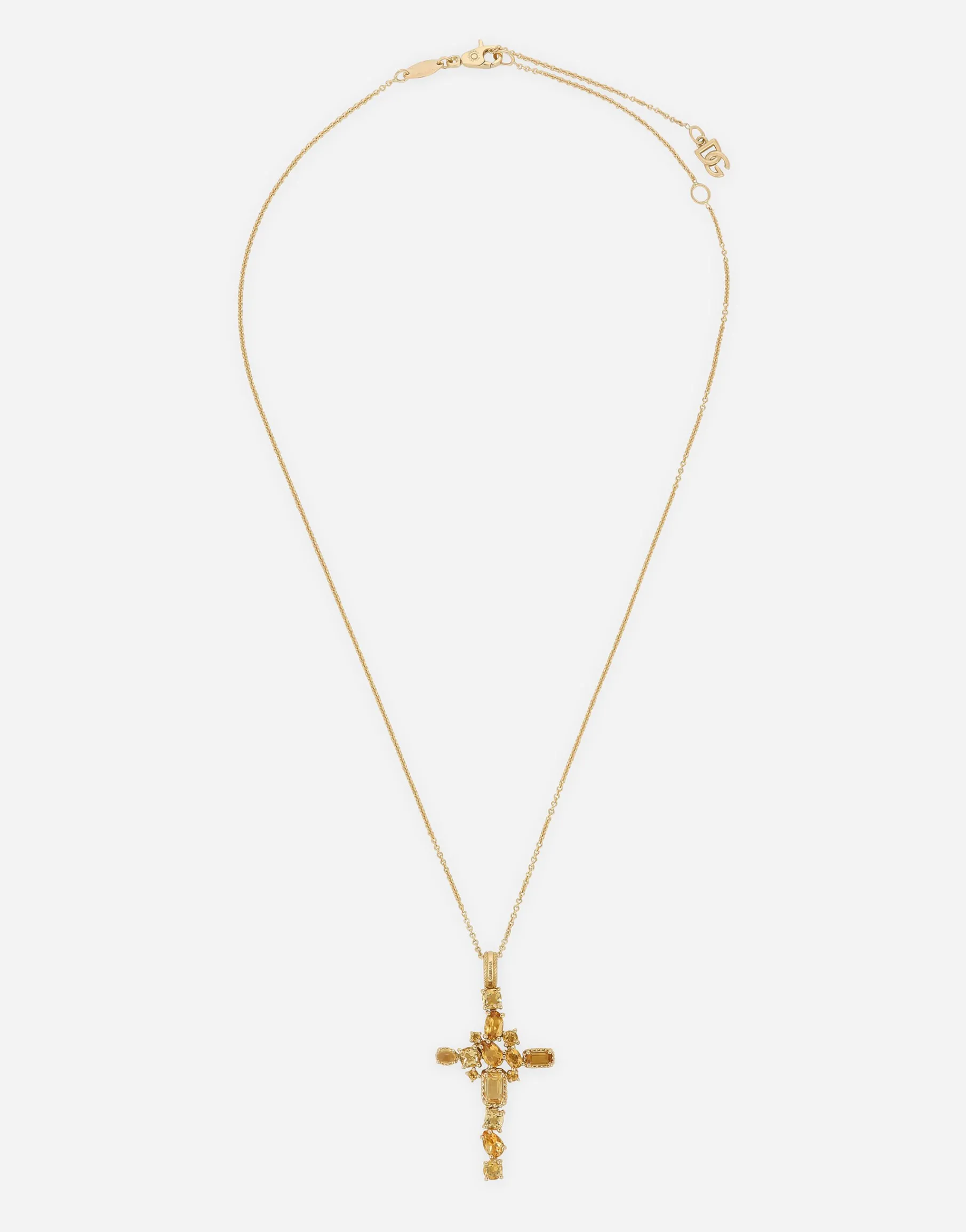 Anna pendant in yellow gold 18kt with citrine quartzes