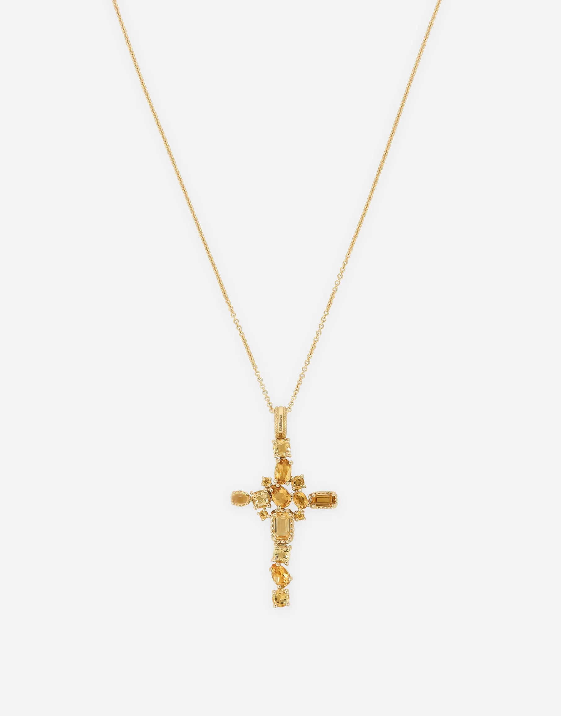 Anna pendant in yellow gold 18kt with citrine quartzes