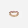 Anna ring in red gold 18kt with pink sapphires