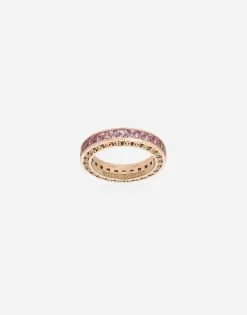 Anna ring in red gold 18kt with pink sapphires