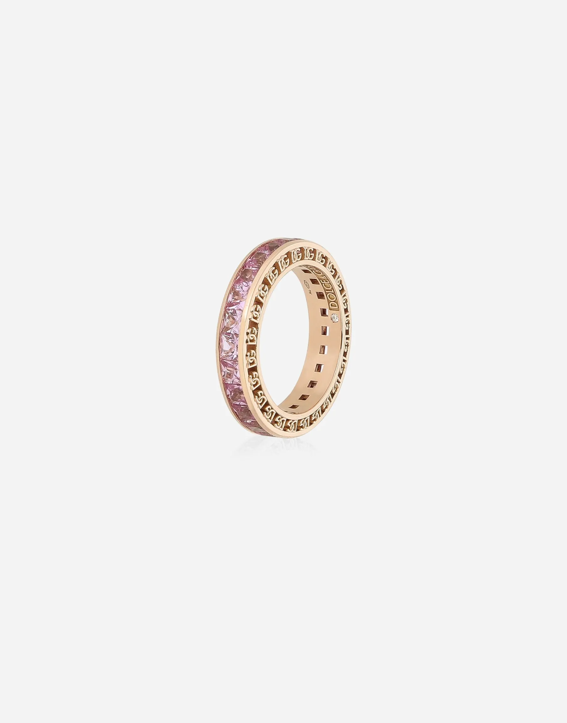 Anna ring in red gold 18kt with pink sapphires