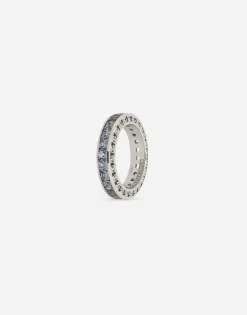 Anna ring in white gold 18kt with blue sapphires