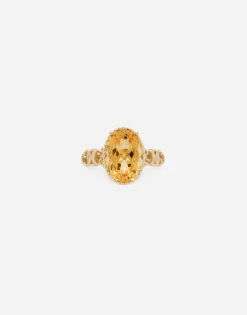 Anna ring in yellow gold 18kt with citrine