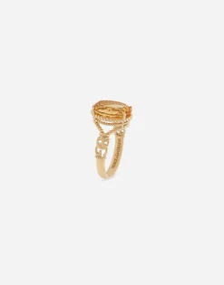 Anna ring in yellow gold 18kt with citrine