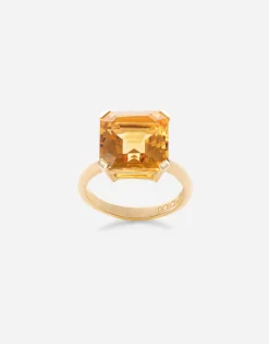 Anna ring in yellow 18kt gold with citrine
