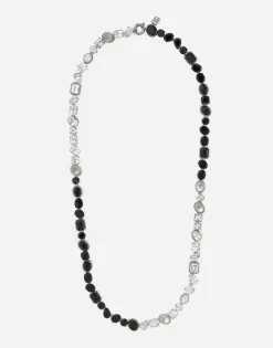 Anna sautoir in white gold 18kt with spinel and topazes