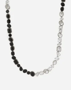 Anna sautoir in white gold 18kt with spinel and topazes
