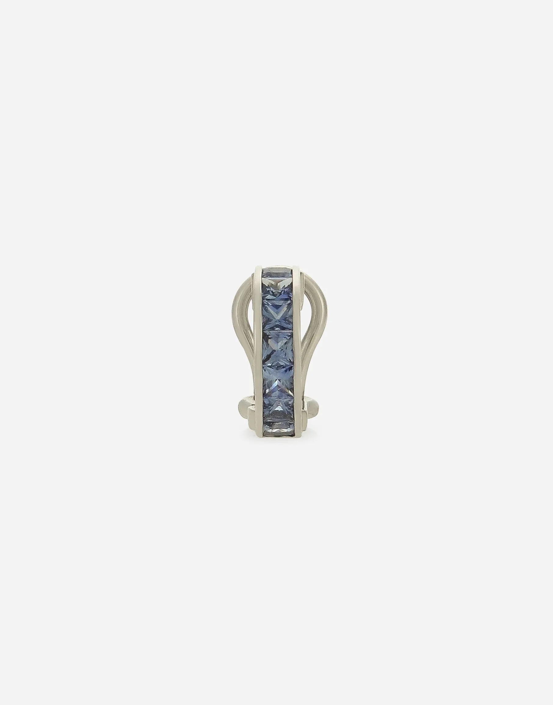 Anna single earring in white gold 18kt with blue sapphires