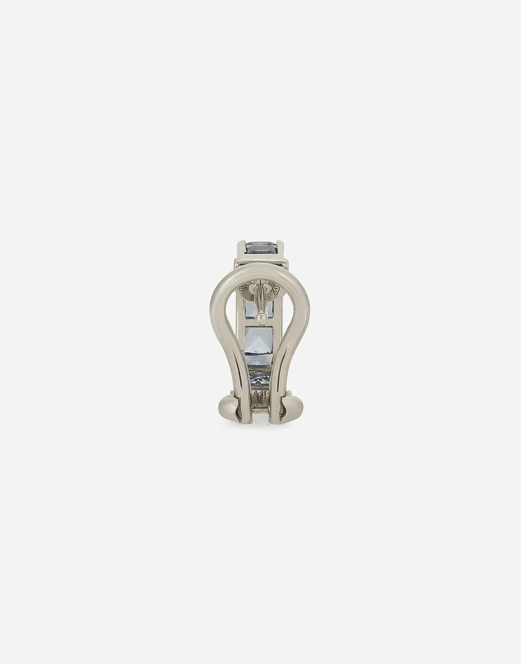 Anna single earring in white gold 18kt with blue sapphires