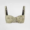 Balconette bra with micro-sequin embellishment
