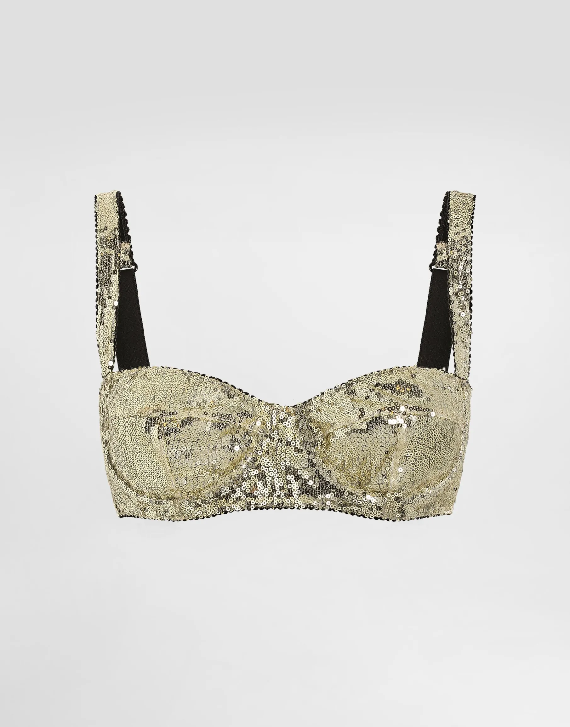 Balconette bra with micro-sequin embellishment