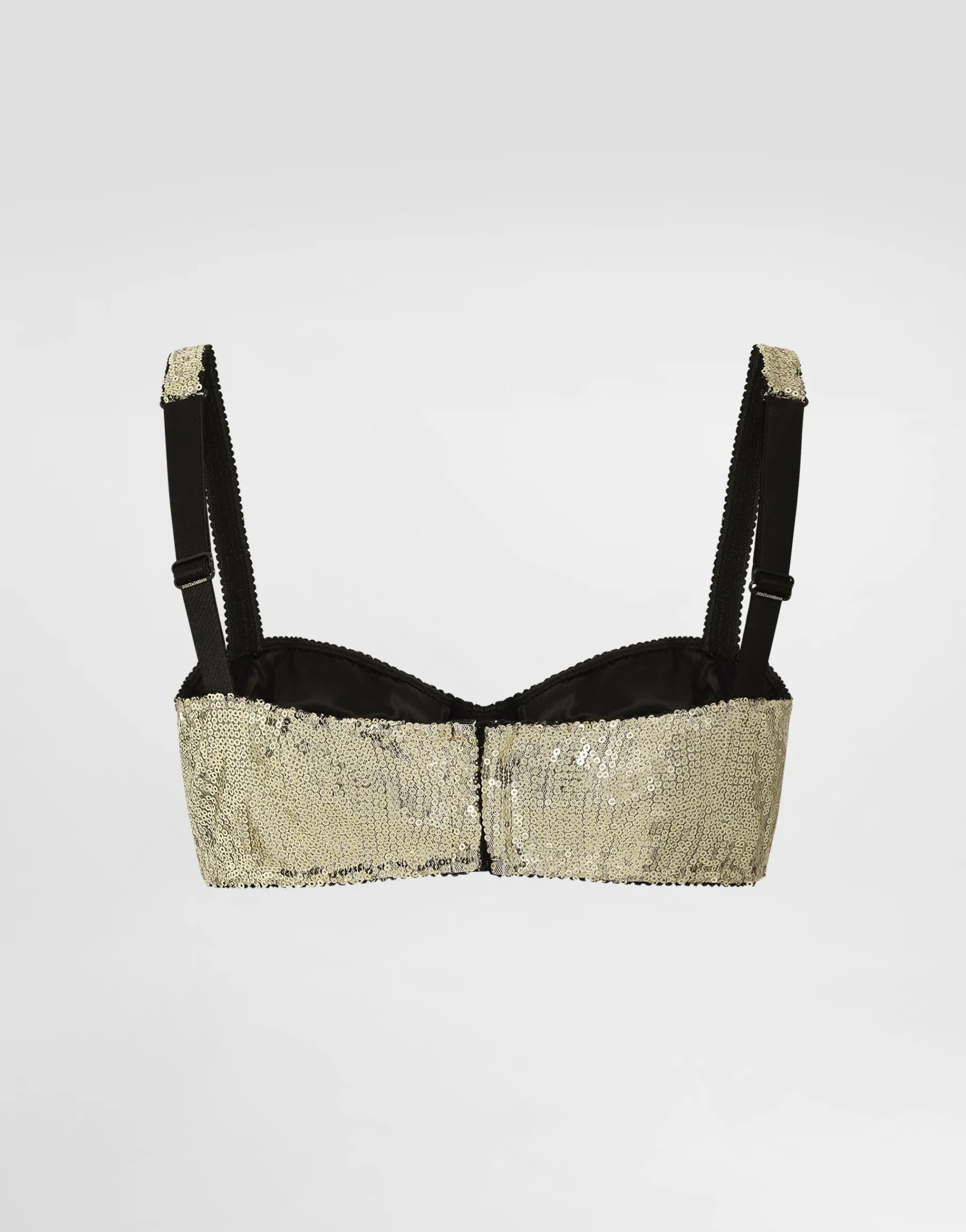 Balconette bra with micro-sequin embellishment