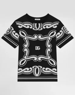 Bandanna-print jersey T-shirt