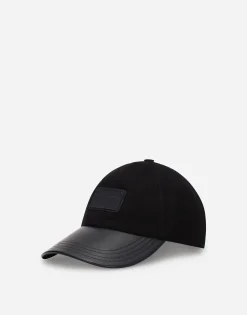 Baseball cap with branded tag