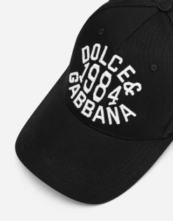 Baseball cap with Dolce&Gabbana logo embroidery