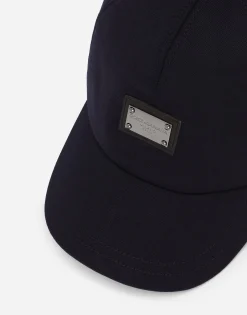 Baseball cap with logo tag