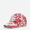 Baseball hat with DG logo embroidery and majolica print