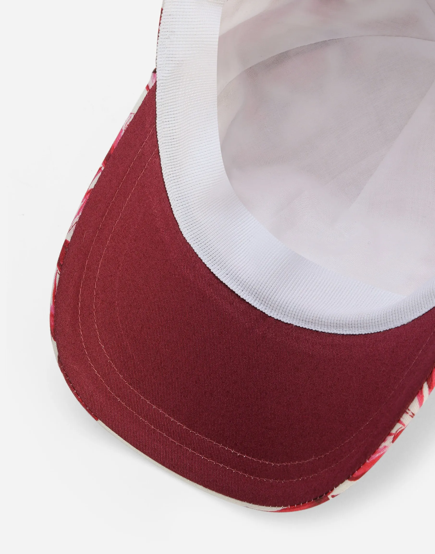 Baseball hat with DG logo embroidery and majolica print