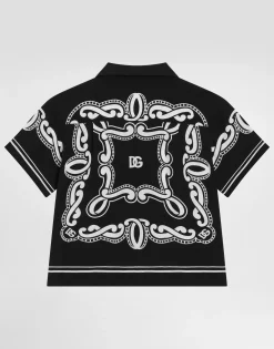 Batik shirt with bandanna print