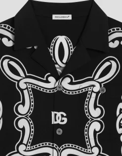 Batik shirt with bandanna print